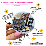 Trucker Mascot Button