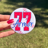 Shiny Look Baseball Number